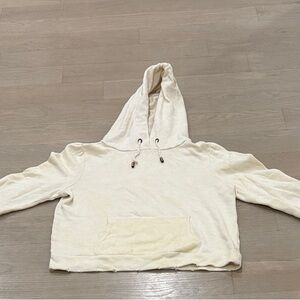 LoveShackFancy Cream Hooded Sweatshirt